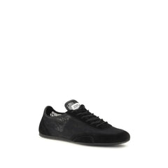 Jimmy Choo Black Calf Leather Bos Taurus Athletic Sneakers