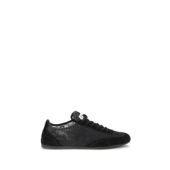 Jimmy Choo Black Calf Leather Bos Taurus Athletic Sneakers