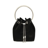 Jimmy Choo Black Cotton Shoulder Bag