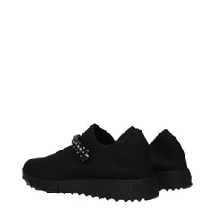 Jimmy Choo Czarne Tkaninowe Mokasyny - EU37/US7