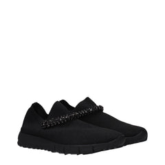 Jimmy Choo Czarne Tkaninowe Mokasyny - EU37/US7