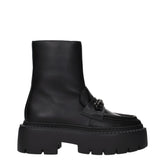 Jimmy Choo Black Leather Ankle Boots