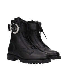 Jimmy Choo Black Leather Ankle Boots