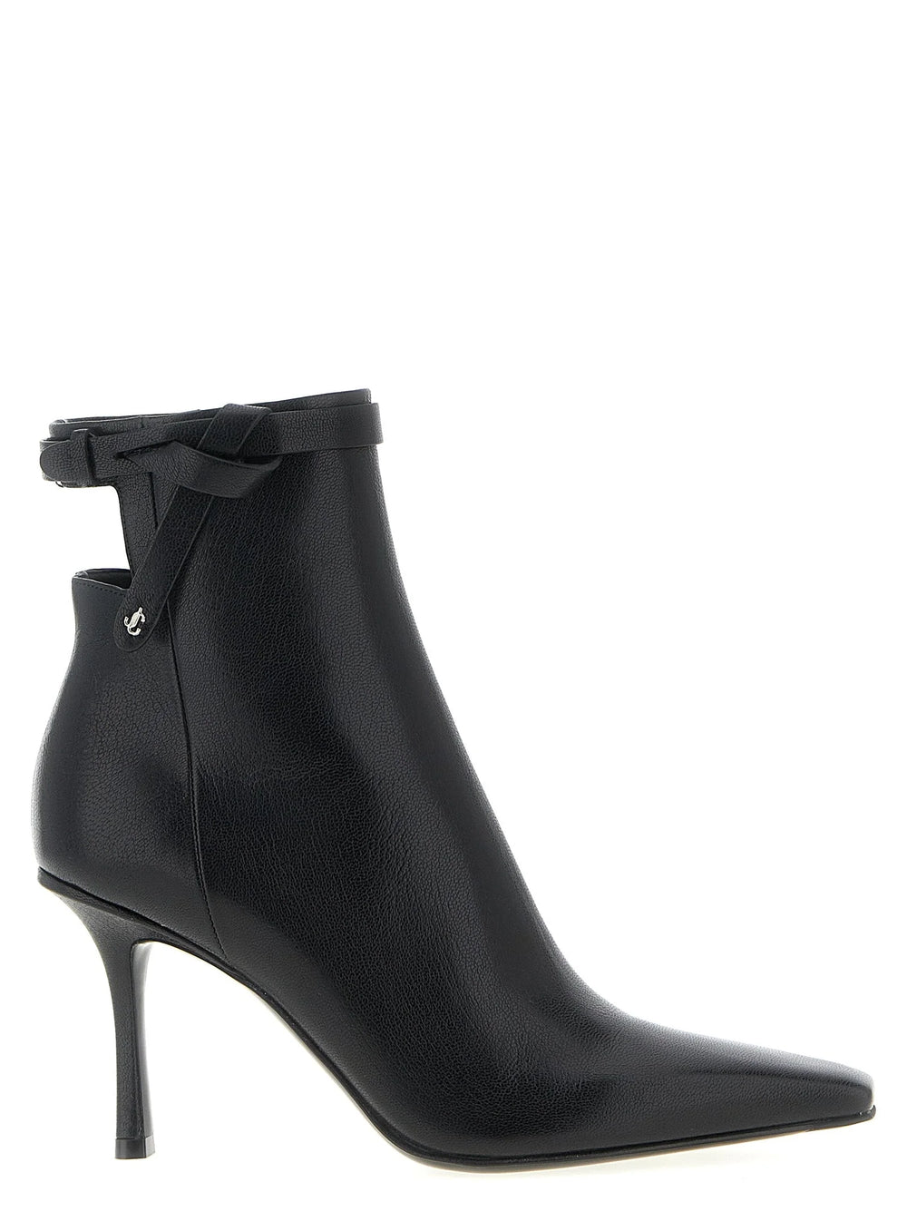 Jimmy Choo Black Leather Ankle Boots - EU40/US10