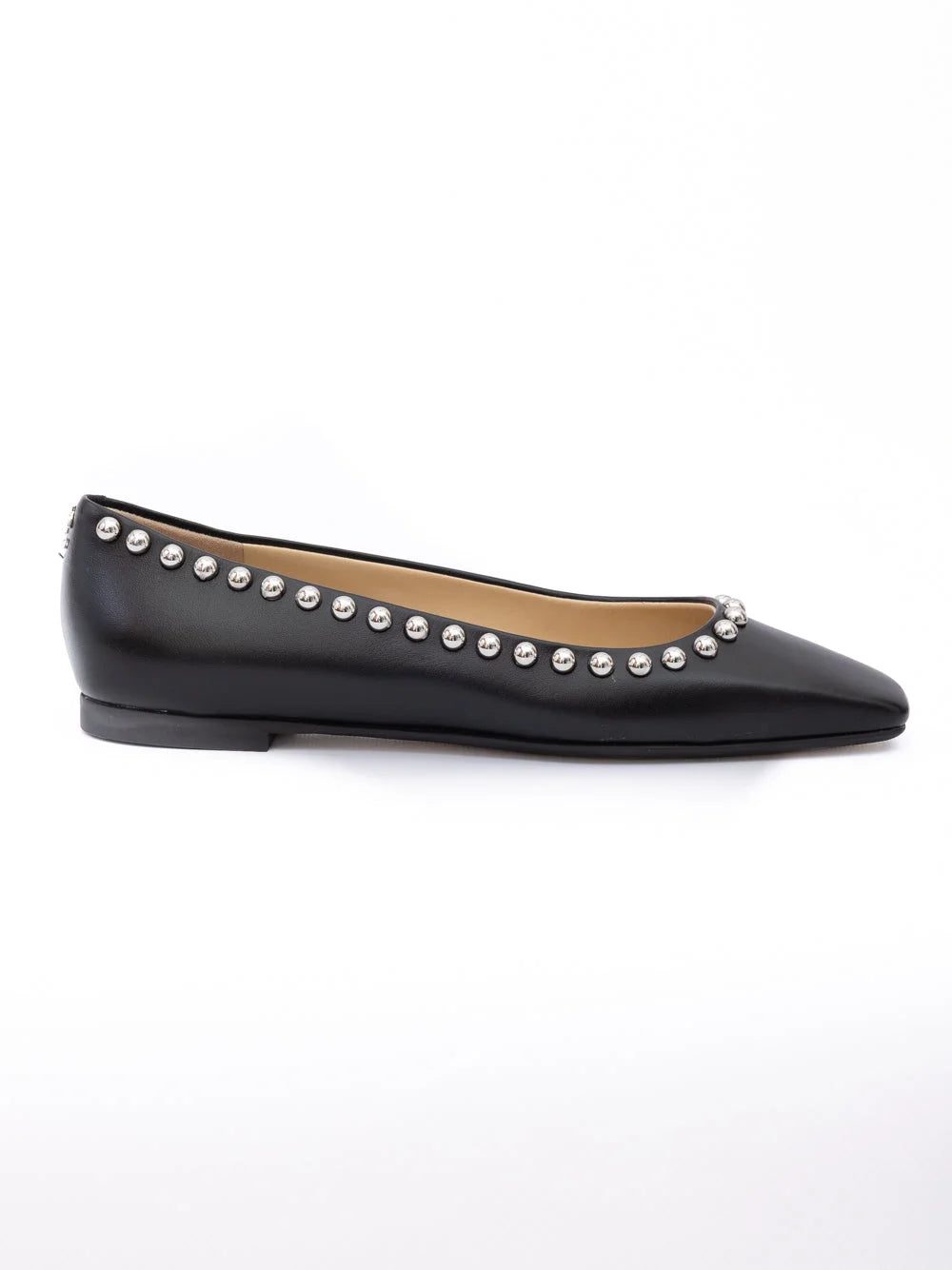 Jimmy Choo Bailarinas Mirele de cuero negro con tachuelas abovedadas