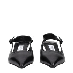 Jimmy Choo Black Leather Flat Sandals