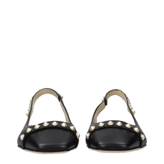 Jimmy Choo Black Leather Flats