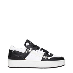 Jimmy Choo Black Leather Low Top Sneakers