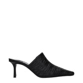 Jimmy Choo Black Leather Mid Heel Pumps