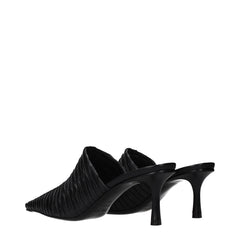 Jimmy Choo Black Leather Mid Heel Pumps
