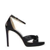 Jimmy Choo Black Leather Platform Sandals
