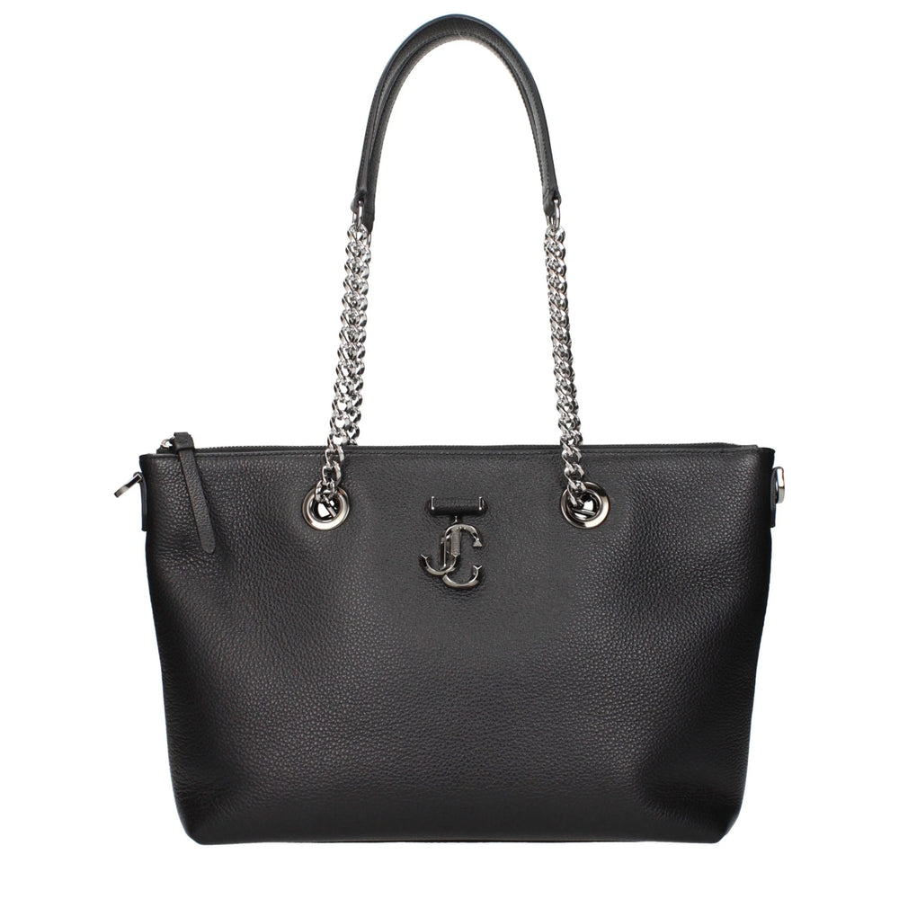 Jimmy Choo Black Leather Shoulder Bag