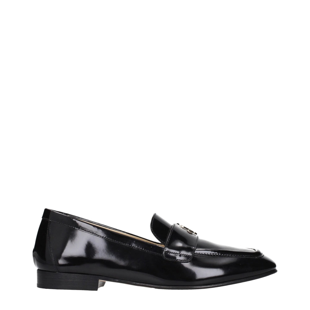 Jimmy Choo Black Leather Slip-On Loafers
