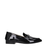 Jimmy Choo Black Leather Slip-On Loafers