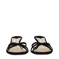 Jimmy Choo Black Leather Stiletto Heel Sandals