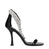 Jimmy Choo Black Leather Stiletto Heels Sandals - EU37.5/US7.5