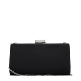 Jimmy Choo Black Satin Clutch Bag