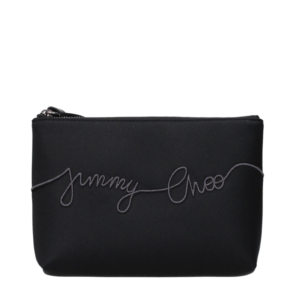 Jimmy Choo Black Satin Clutch Bags