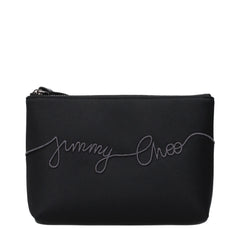 Jimmy Choo Black Satin Clutch Bags