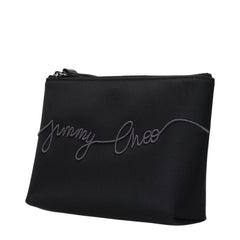 Jimmy Choo Black Satin Clutch Bags