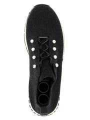 Jimmy Choo Black Tencel Low Top Sneakers - EU36/US6