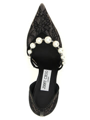 Jimmy Choo Black Tencel Mid Heel Pumps - EU35.5/US5.5