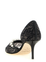 Jimmy Choo Black Tencel Mid Heel Pumps - EU35.5/US5.5