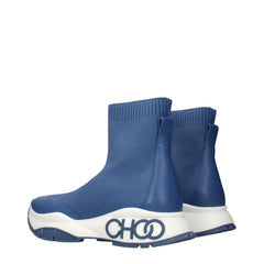 Jimmy Choo Botas de Cano Baixo em Tecido Azul