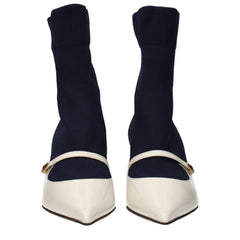 Jimmy Choo Blue Fabric Ankle Boots