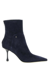 Jimmy Choo Blue Leather Ankle Boots