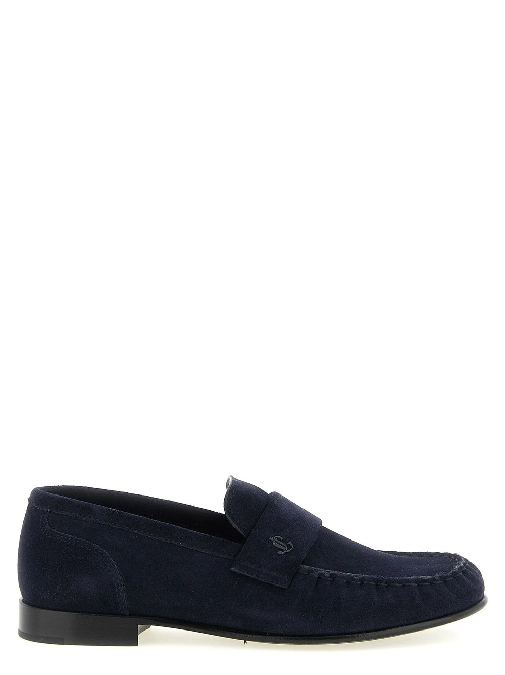 Jimmy Choo Blue Leather Slip-On Loafers