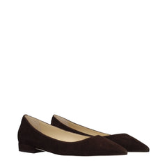 Jimmy Choo Brown Leather Ballet Flats