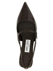 Jimmy Choo Brown Leather Mid Heel Pumps - EU38.5/US8.5