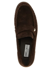 Jimmy Choo Brown Leather Slip-On Loafers