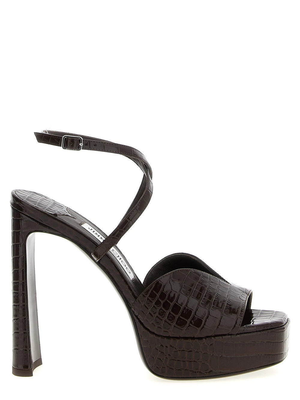 Jimmy Choo Brown Leather Stiletto Heel Sandals - EU41/US11