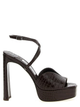 Jimmy Choo Brown Leather Stiletto Heel Sandals - EU41/US11