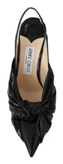 Jimmy Choo Elegant Black Leather Pointed Toe Pumps - Heels