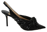 Jimmy Choo Elegant Black Leather Pointed Toe Pumps - Heels