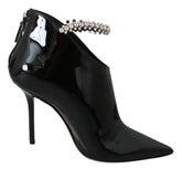 Jimmy Choo Elegant Black Patent Heeled Boots - Boots