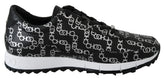 Jimmy Choo Elegant Black & Silver Leather Sneakers - Sneakers