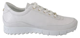 Jimmy Choo Elegant White Leather Sneakers - Sneakers
