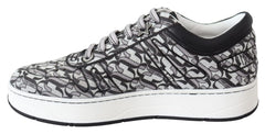 Jimmy Choo Glittering Slip-On Sneakers - Silver and Black - EU39/US9 - Sneakers