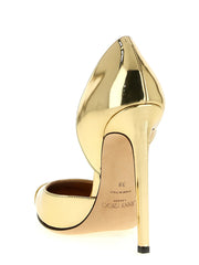 Jimmy Choo Gold Leather High Heel Pumps