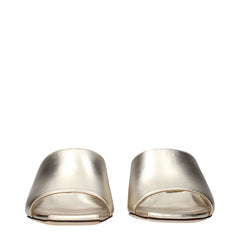 Jimmy Choo Gold Leather Platforms