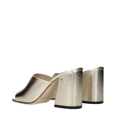 Jimmy Choo Gold Leather Platforms