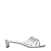 Jimmy Choo Gray Leather Flat Sandals