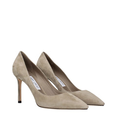Jimmy Choo Gray Leather High Heel Pumps - EU38.5/US8.5