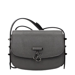 Jimmy Choo Gray Leather Shoulder Bag