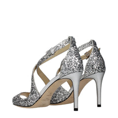Jimmy Choo Gray Plastic Strap-On Sandals - EU36/US6