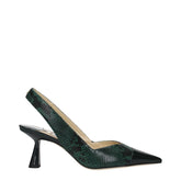 Jimmy Choo Green Leather High Heel Pumps